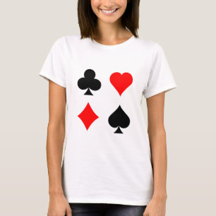 Blackjack-/Poker-Karten-Anzüge: Vektorkunst: T-Shirt