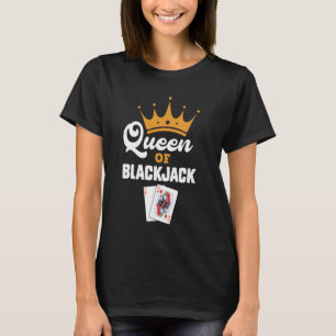 Blackjack QUEEN DER BLACKJACK Card Spieler Frauen T-Shirt