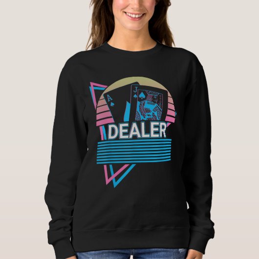Blackjack Retro Dealer Sweatshirt (Vorderseite)