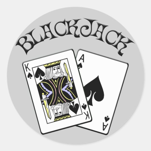 BLACKJACK RUNDER AUFKLEBER (Vorderseite)