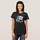 Blackjack Saurus Gambling Casino Blackjack T-Shirt (Vorne ganz)