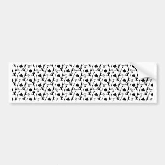 Blackjack Spades Black Autoaufkleber (Vorne)