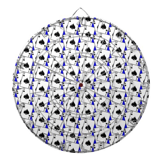 Blackjack Spades Blue Large Dartscheibe (vorne)