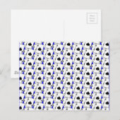 Blackjack Spades Blue Large Postkarte (Vorne/Hinten)