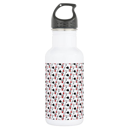Blackjack Spades Red Trinkflasche (Vorderseite)