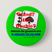 Blackjack-Taschenrechnerknopf Button (Vorderseite)