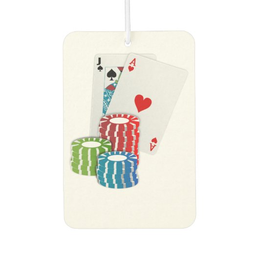 Blackjack with Poker Chips Autolufterfrischer (Vorderseite)