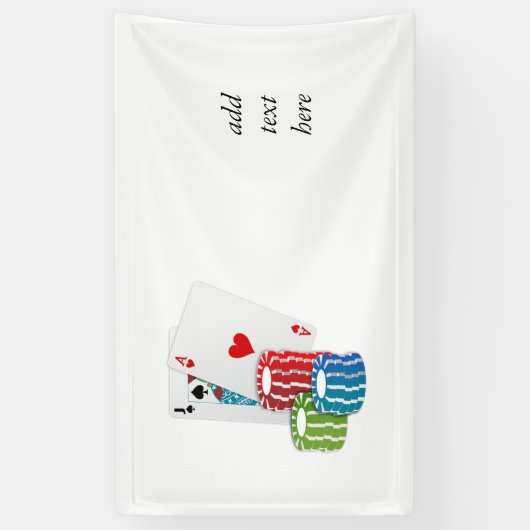 Blackjack with Poker Chips Banner (Vertikal)