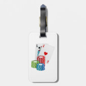 Blackjack with Poker Chips Gepäckanhänger (Rückseite vertikal)