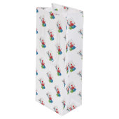 Blackjack with Poker Chips Geschenktüte Für Weinflaschen (Vorderseite Schrägansicht)