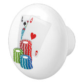 Blackjack with Poker Chips Keramikknauf (Rechts)