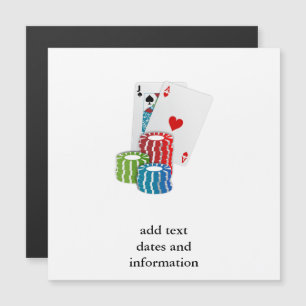 Blackjack with Poker Chips Magneteinladung