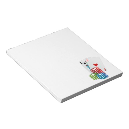 Blackjack with Poker Chips Notizblock (angewinkelt)