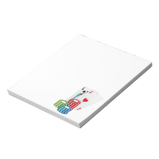 Blackjack with Poker Chips Notizblock (Rotiert)