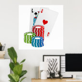 Blackjack with Poker Chips Poster (Heimbüro)