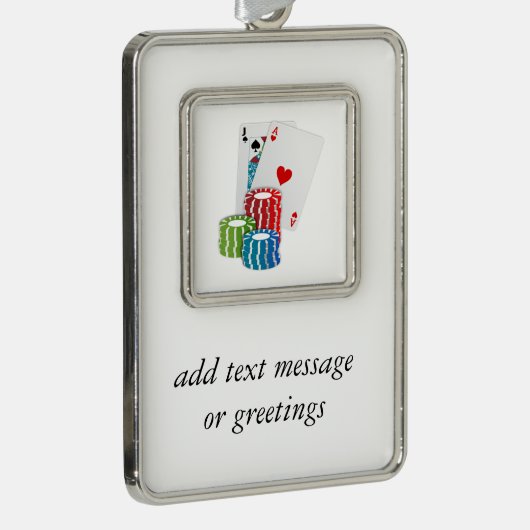 Blackjack with Poker Chips Rahmen-Ornament Silber (Rechts)