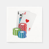 Blackjack with Poker Chips Serviette (Vorderseite)