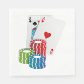 Blackjack with Poker Chips Serviette (Vorderseite)
