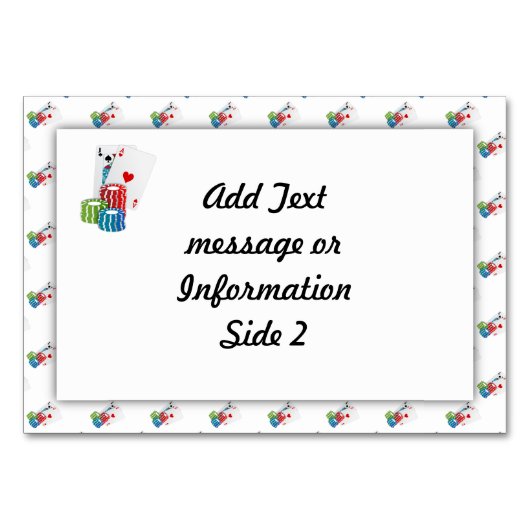 Blackjack with Poker Chips Tischnummer (Rückseite)