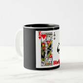 Blackjack Zweifarbige Tasse (Vorderseite Links)