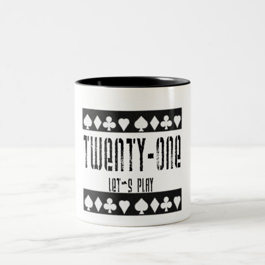 Blackjack Zweifarbige Tasse (Mittel)
