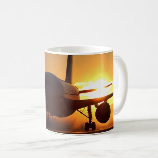blackjet am Sonnenuntergang Kaffeetasse (VorderseiteRechts)