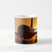 blackjet am Sonnenuntergang Kaffeetasse (Mittel)