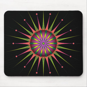 Blacklight Blume Mousepad