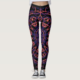 Blacklight Blumemandala-Yoga-Leggings Leggings