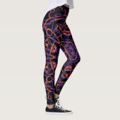 Blacklight Blumemandala-Yoga-Leggings Leggings (Rechts)