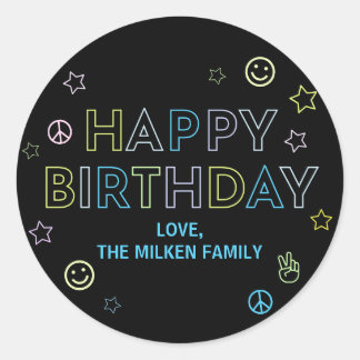 Blacklight-Geschenkklammer Runder Aufkleber