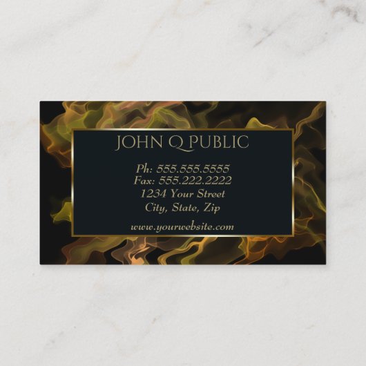 Blacklight Gold Vape für Vape Shops Visitenkarte (Rückseite)