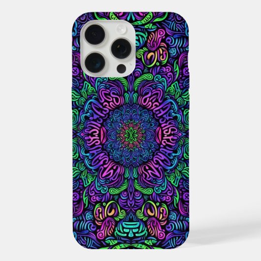Blacklight Graffiti-Design iPhone Hülle (Rückseite)