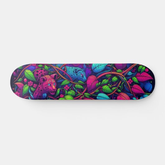 Blacklight Graffiti Musterskateboard Skateboard (Horizontal)