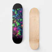 Blacklight Graffiti Musterskateboard Skateboard (Vorderseite)