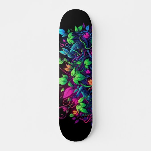 Blacklight Graffiti Musterskateboard Skateboard (Vorne)