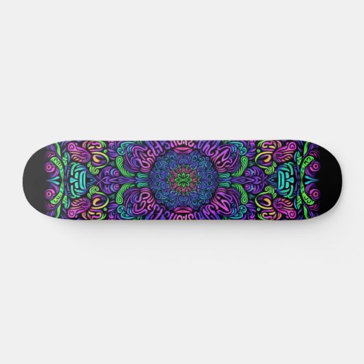 Blacklight Graffiti Musterskateboard Skateboard (Horizontal)