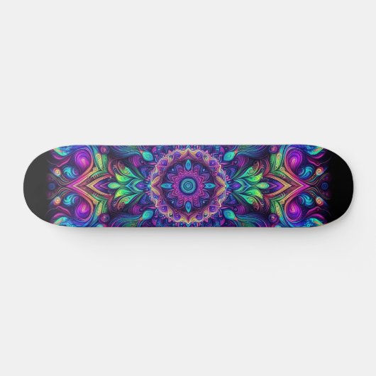 Blacklight Graffiti Musterskateboard Skateboard (Horizontal)