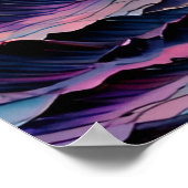 Blacklight-Lighthouse und Segelboot stürmische Mee Poster (Ecke)