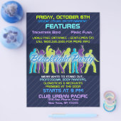 Blacklight Party Flyer Einladung Ankündigungen (Einzeln)