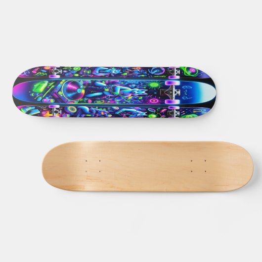 Blacklight Party Groove Skateboard (Horizontal)
