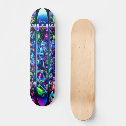 Blacklight Party Groove Skateboard (Vorderseite)