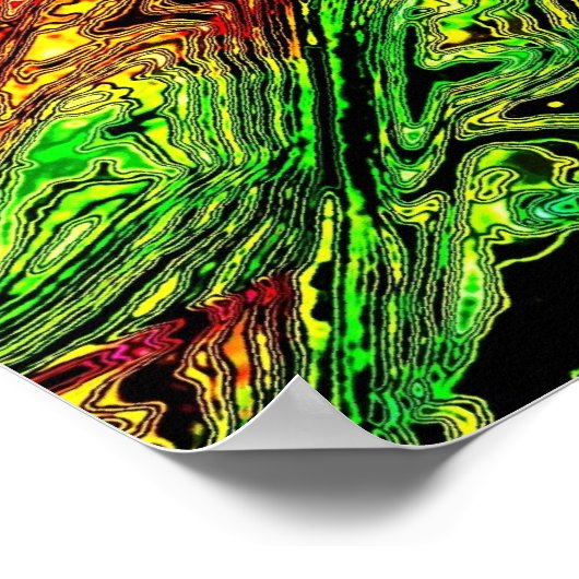 Blacklight Poster der 70er Jahre (Ecke)