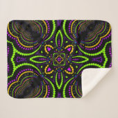 Blacklight Psytrance Nights Geometric Mandala Sherpadecke (Vorderseite (Horizontal))