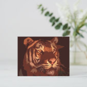 Blacklight Tiger Face Postkarte (Stehend Vorderseite)