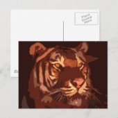 Blacklight Tiger Face Postkarte (Vorne/Hinten)