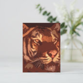 Blacklight Tiger Face Postkarte (Stehend Vorderseite)