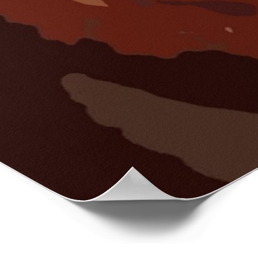 Blacklight Tiger Face Print Poster (Ecke)