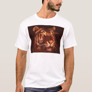 Blacklight Tiger-Gesicht T-Shirt