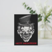 BlackLines Horror Happy Teeth Clown Postkarte (Stehend Vorderseite)